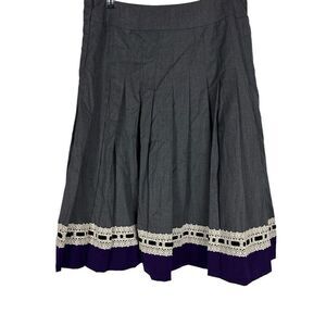 J. McLaughlin Gray and Purple Pencil Skirt